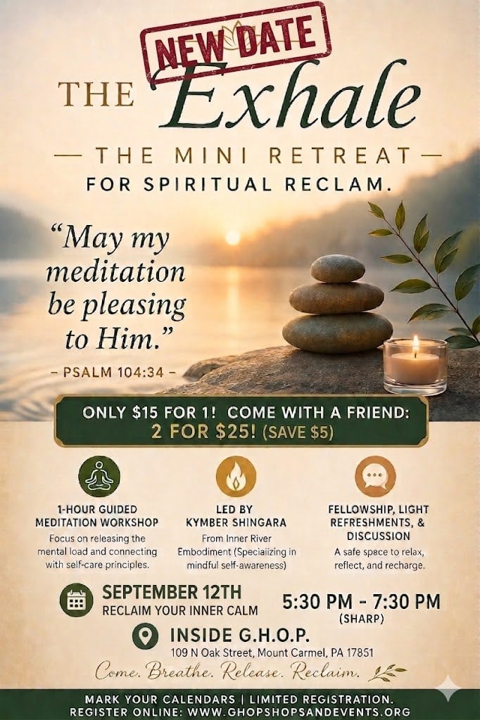 The Exhale Spiritual Retreat flyer